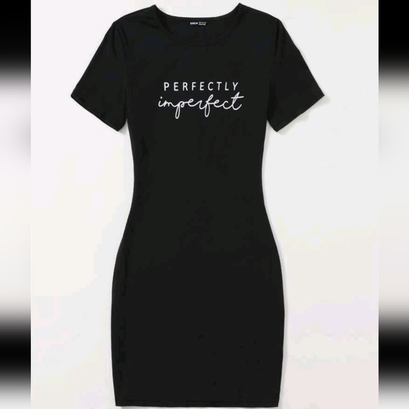 Letter Graphic Bodycon Dress - Picture 2 of 3